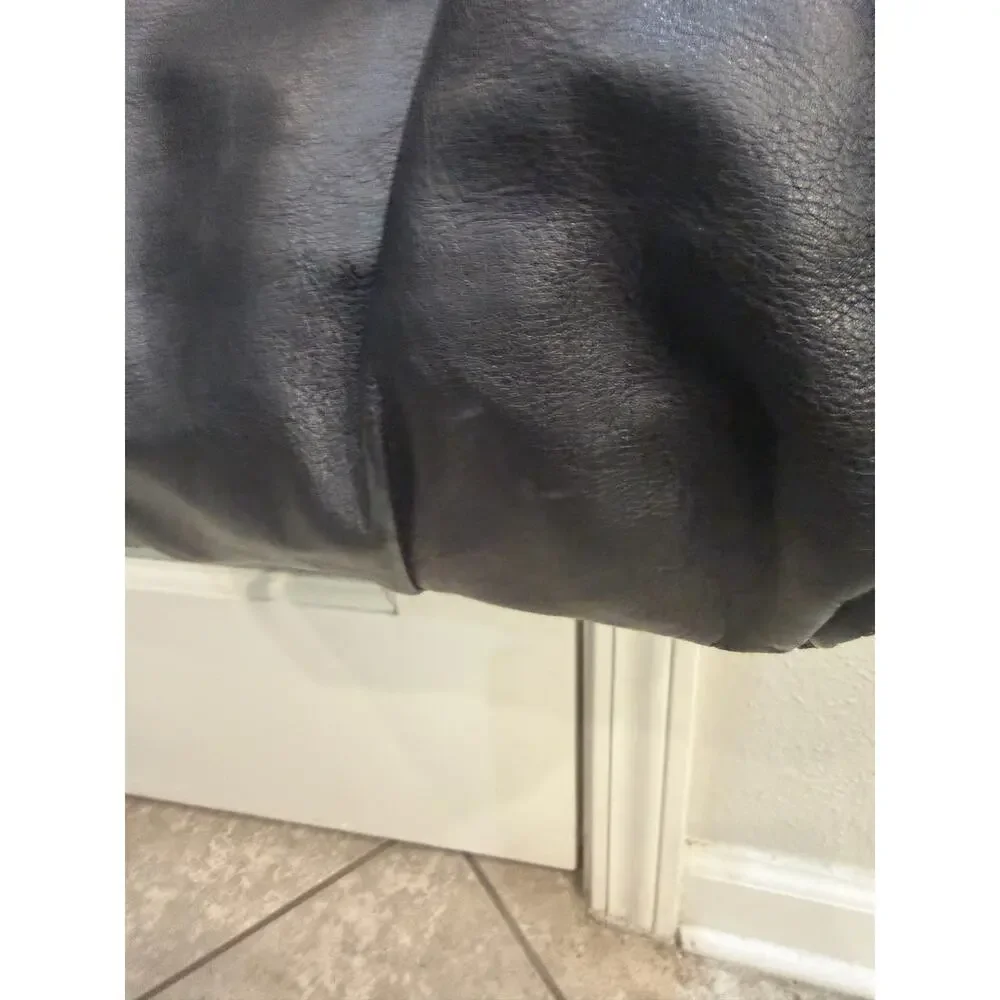 Vintage Michael Michael Kors Black Leather Hobo Shoulder Bag